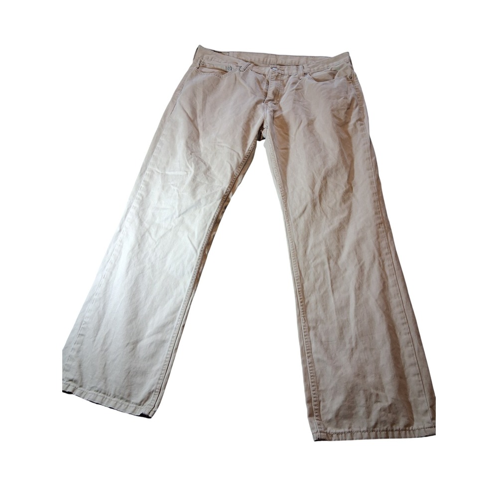 Levis 559 Relaxed Straight Jeans Mens 38x34 Tan Khaki Cotton Denim Pants